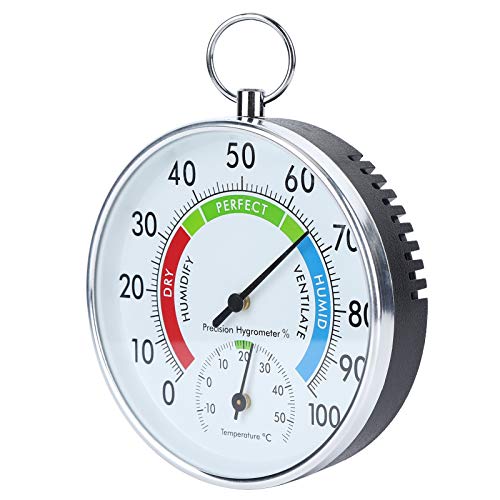 Thermometer-Hygrometer, Innenwand-Hygrometer mit hängendem Ring für die Gewächshauspflanzung im Haushalt von Aukson