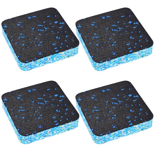 Schalldämmpads für Waschmaschinensockel – 4er Set Antivibrationsmatte 10x10x2cm für Waschmaschine & Trockner& Fitnessgeräte – Hochleistungs-Gummi, rutschfest & Bodenschonend, Extrem Belastbar von Auktransceler