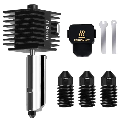 3D-Drucker Hotend für Bambu Lab A1/A1 Mini: 0.4mm gehärteter Stahl Düse Hot End Kit Extruder Ersatz & Silikon Socke für Bambu Lab 3D Drucker Teil von Aukuoy