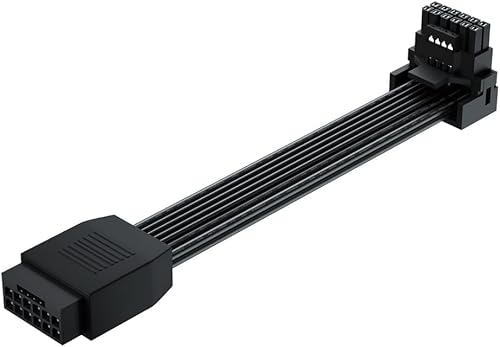 PCI-e 5.0 12VHPWR 16Pin rechtwinkliger Adapter Buchse zu Stecker Verlängerungskabel, 16AWG 600W 12VHPWR 90 Grad Adapter für Grafikkarte GPU 12+4pin RTX 3090Ti 4070Ti 4080 4090 (Typ A) von Aukuoy