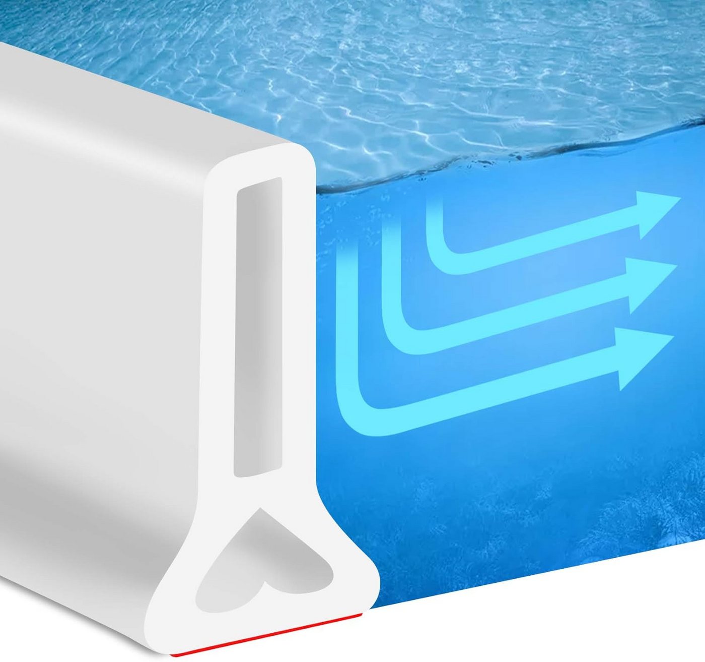 Auledio Abschlussleiste Faltbare 100 cm Duschschwelle Wasserbarriere Spritzschutz, Trennsystem für Bad & Küche Auledio Abschlussleiste Faltbare 100 cm Duschschwelle Wasserbarriere Spritzschutz, Trennsystem für Bad & Küche von Auledio