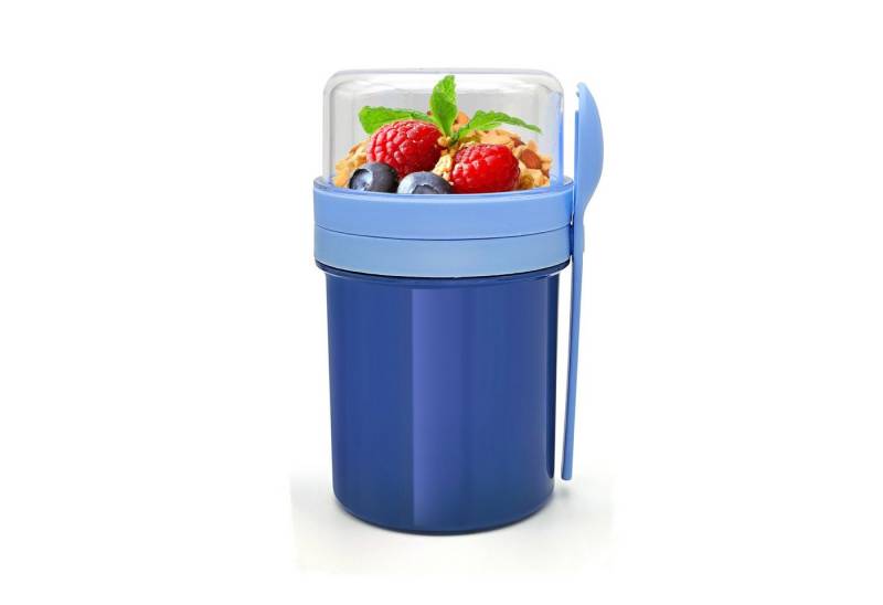 Auledio Müslibox Müslibecher Joghurtbecher to Go mit Gabel-Löffel Haferbehälter, 450ml+250ml Tragbarer Auslaufsicherer Müslibecher von Auledio