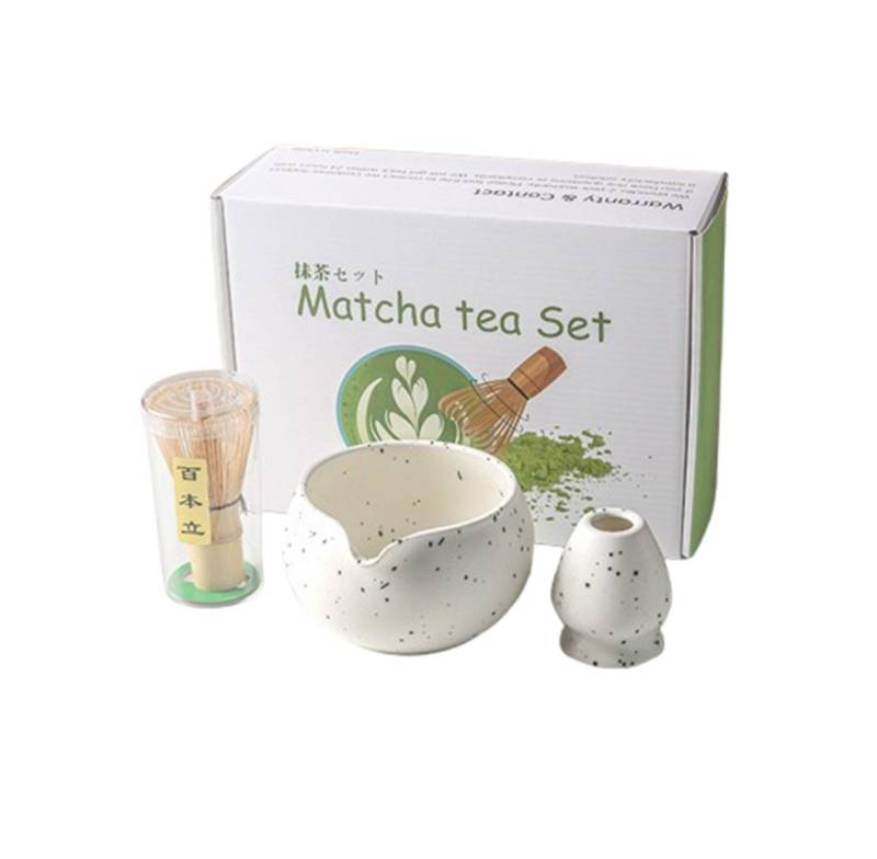 Auledio Teeservice Keramik Matcha-Schale und Matcha-Rührbesen-Set, 5-teilig von Auledio