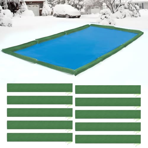 10 Stück 1,2 m auslaufsichere Poolabdeckungs-Sandsäcke – langlebige Canvas-Poolabdeckungsgewichte für den Winter im Innen- und Außenbereich von Schwimmbädern von Aulock