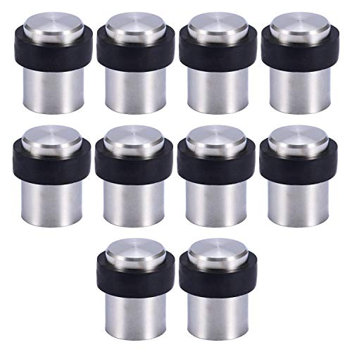 10 x Türstopper aus Edelstahl für Bodenmontage (Zum Schrauben/Bohren) Edelstahl-Design Tür Stopper Puffer ø32mm, 45mm Hoch von Aulyun