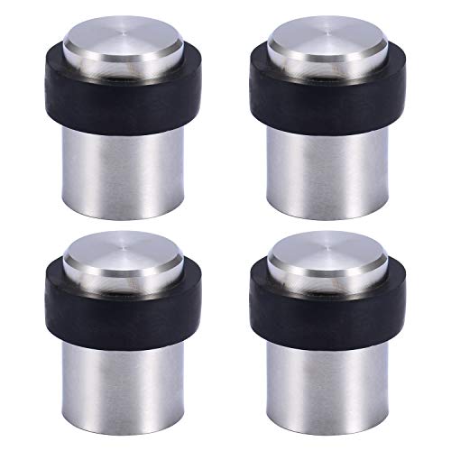 4 x Türstopper aus Edelstahl für Bodenmontage (Zum Schrauben/Bohren) Edelstahl-Design Tür Stopper Puffer ø32mm, 45mm Hoch von Aulyun