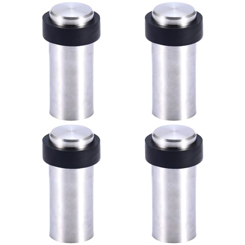 4 x Türstopper aus Edelstahl für Bodenmontage (Zum Schrauben/Bohren) Edelstahl-Design Tür Stopper Puffer ø32mm, 80mm Hoch von Aulyun