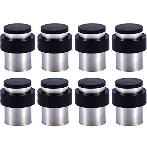 8 x Türstopper Höhe 45 mm Edelstahl mit Gummipuffer Wandmontage oder Bodenmontage von aulyun