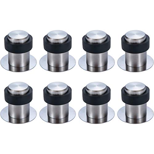 8er Selbstklebender Türstopper, Schützen Sie Möbel und Wände vor Türklinken Türknäufen, Edelstahl Türpuffer für alle Türen mit Gummi-Stoßfänger von aulyun