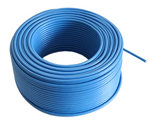 Verdrahtungsleitung PVC-Aderleitung H07 V-K 10 mm² - hellblau - Einzelader flexibel (10 Meter) von Aumero - Haus & Garten