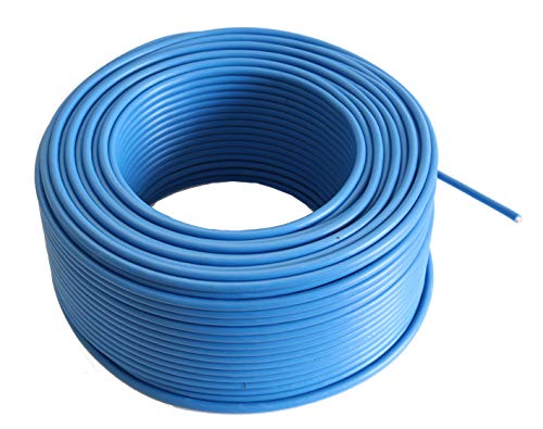 Verdrahtungsleitung PVC-Aderleitung H07 V-K 10 mm² - hellblau - Einzelader flexibel (5 Meter) von Aumero - Haus & Garten