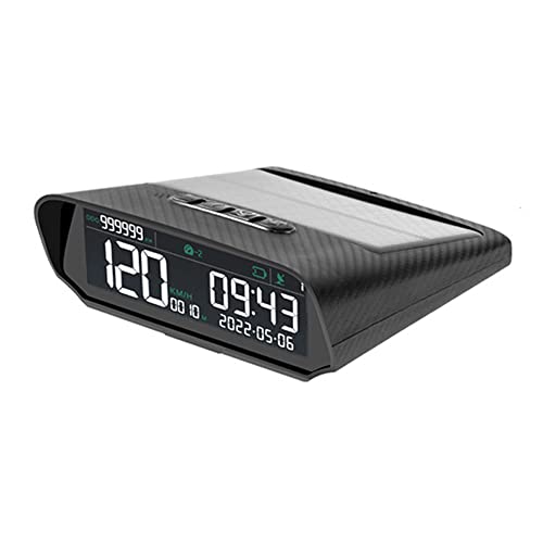 Aumotop Auto Wireless HUD Headup Display Solar GPS Digitaler Tachometer mit LCD-Bildschirm Überdrehzahlalarm Gesamtkilometer/Zeit/Höhe/Geschwindigkeitsanzeige von Aumotop