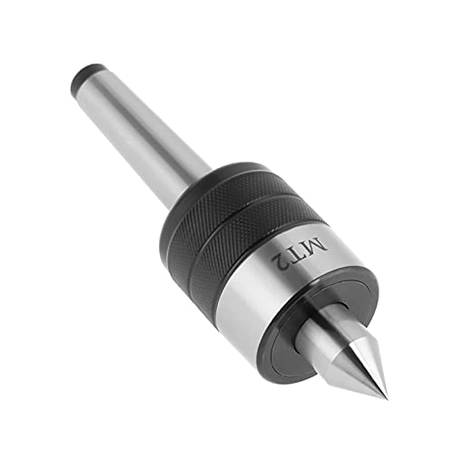 Aumotop Taper Metal Work Lathe Tool, MT2 Precision Live Revolving Milling Center with High Speed ​​Bearing, Dust Proof Seal for Medium Load Environment, Well Balanced and Smooth for von Aumotop