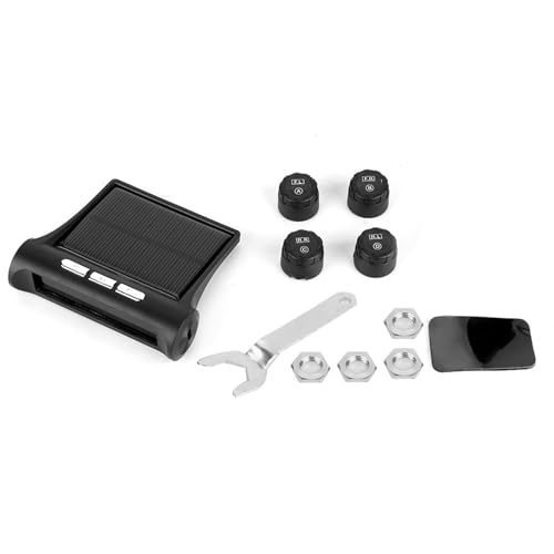 Aumotop Überwachen Sie den Reifendruck und die Temperatur in Echtzeit mit Dem Externen TPMS -Sensor mit Solar -Leistungswagen, Visueller und Auditorischer Warnung, Intelligenter von Aumotop