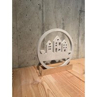 Häuserloop/Ring/Eiche/Klötzchen/Beton/Tischdeko/Handmade/Home/Wohndeko/Geschenk von AundNDesign
