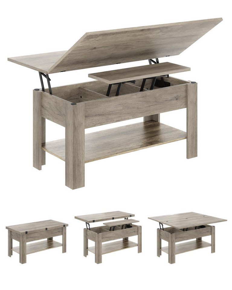 Aunfebrco Couchtisch 3-in-1-Multifunktionstisch mit Verstecktem Stauraum, höhenverstellbarer, Solide und langlebig Aunfebrco Couchtisch 3-in-1-Multifunktionstisch mit Verstecktem Stauraum, höhenverstellbarer, Solide und langlebig von Aunfebrco
