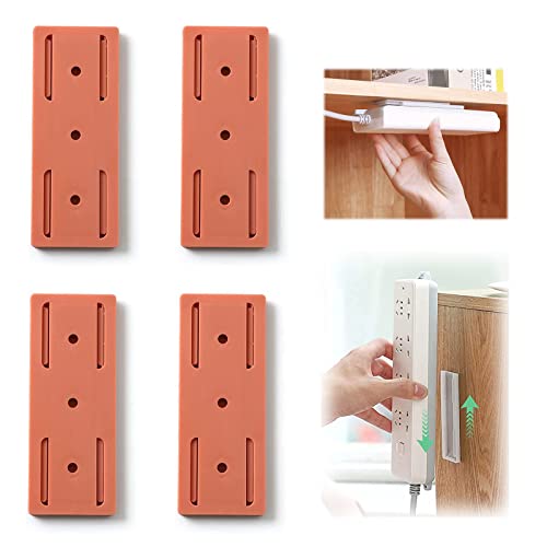 Selbstklebender Stanzfreier Sockelhalter, Steckdosenleiste Halterung, Selbstklebender Sockelhalter, Steckdosen Halterung, Self-Adhesive Desktop Socket Fixer, Steckdosenleiste Wandhalterung von Aunis