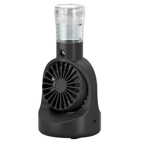 AuntYou Nebelventilator Ventilator Outdoor Kühlzubehör mit Sprühflasche für Wohnzimmer Schlafzimmer Bequem und Erfrischend Schwarz von AuntYou