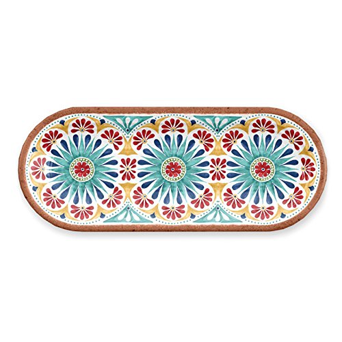 Epicurean Rio Medallion, aus Melamin, ovales Vorspeise-Tablett, 38 cm x 15 cm von Auntie Morags