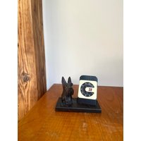 Art. 248 - Vintage Thermometer Hund Holz Schwarz Shb Art. 248 - Vintage Thermometer Hund Holz Schwarz Shb von AuntieMagpiesVintage