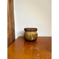 Art. 268 - Vintage Topf Veb Strehla Brauner Farbverlauf Steingut von AuntieMagpiesVintage
