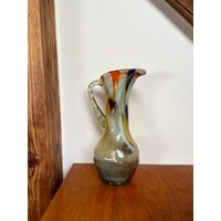 Art. 388 - Glaskrug/Glasvase Murano-stil Bunt Mit Motiv Art. 388 - Glaskrug/Glasvase Murano-stil Bunt Mit Motiv von AuntieMagpiesVintage