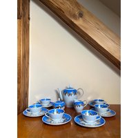 Art. 215 - Vintage Mokka- Service- Piesau Porzellan 6 Personen Ethno-stil 50 Er Jahre Art. 215 - Vintage Mokka- Service- Piesau Porzellan 6 Personen Ethno-stil 50 Er Jahre von AuntieMagpiesVintage