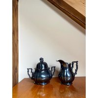 Art. 170 - Vintage Zuckerdose + Sahnekännchen Versilbert Schaubachkunst Art. 170 - Vintage Zuckerdose + Sahnekännchen Versilbert Schaubachkunst von AuntieMagpiesVintage