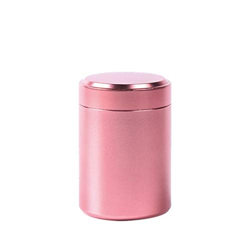 Aunye Vorratsdosen/Teedose/Aluminium Kaffeedose - Runde Kaffeedose aus Metall mit Aromaverschluss,Aufbewahrungsbox für Aufbewahrung Tee, Kaffee,Zucker (Rosa) von Aunye