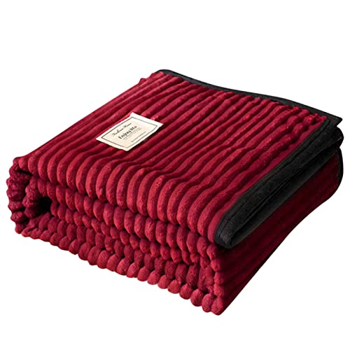 Wohndecke Hochwertige Weich Blanket Tagesdecke Sofadecke Warme Reisen Decken Flauschige Wohndecke Schlafdecke Bettüberwürfe (Rot) von Aunye