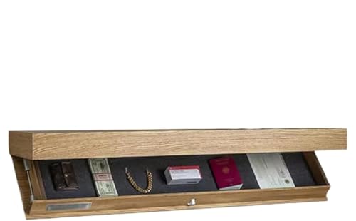Auosxny Wandboard mit Geheimfach, Magicflap Designer Regal mit Geheimfach, Verstecktes Fach Möbel, für Wohnzimmer oder Büro (Schwarz)(Wood Color) von Auosxny
