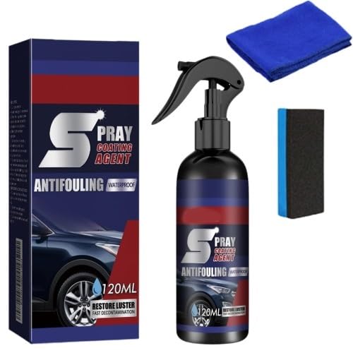 Multifunktionales Mittel zur Beschichtungserneuerung, 3-in-1-Keramik-Autobeschichtungsspray, zum Reinigen, Polieren und zur Kratzerreparatur von Autos (3 STK)(1 Piece) von Auosxny