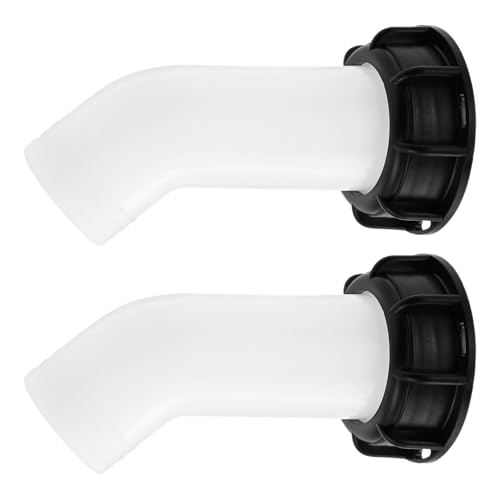 Aupoko 2 Stück IBC Auslaufstutzen Auslauftülle IBC Adapter 60 MM Grobgewinde IBC Auslaufhahn IBC Tank Zubehör Ibc Ablaufstutzen Zubehör für IBC Tank Regentonnen Wassertank von Aupoko