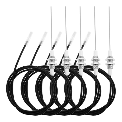 Aupoko 4 Stück Funkenzünder mit M10x1 Gewinde Universal Keramik Elektrode Zündkerze Draht 900 mm mit 2.8x0.5 flachem Terminal für Gas Kamin Ofen Heizung Aupoko 4 Stück Funkenzünder mit M10x1 Gewinde Universal Keramik Elektrode Zündkerze Draht 900 mm mit 2.8x0.5 flachem Terminal für Gas Kamin Ofen Heizung von Aupoko