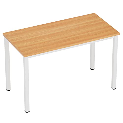 AuraCraft Computer Schreibtisch pc Tisch bürotisch kinderschreibtisch Gaming Schreibtisch klein Arbeitsplatz für das Home-Office (Teak-Weiß, 100X60CM) von AuraCraft