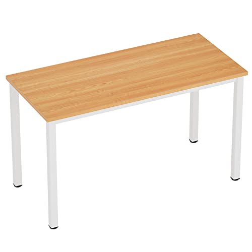 AuraCraft Computer Schreibtisch pc Tisch bürotisch kinderschreibtisch Gaming Schreibtisch klein Arbeitsplatz für das Home-Office (Teak-Weiß, 120X60CM) von AuraCraft