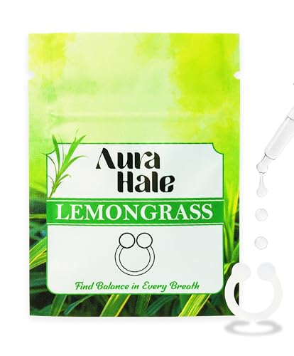 AuraHale Nasendiffusor Ring - Zitronengrasduft für natürlichen Schub, Gehirnunterstützung & Stressabbau | Tragbare Aromatherapie | Medizinisches Silikon | Bio-ätherisches Öl infundiert AuraHale Nasendiffusor Ring - Zitronengrasduft für natürlichen Schub, Gehirnunterstützung & Stressabbau | Tragbare Aromatherapie | Medizinisches Silikon | Bio-ätherisches Öl infundiert von AuraHale