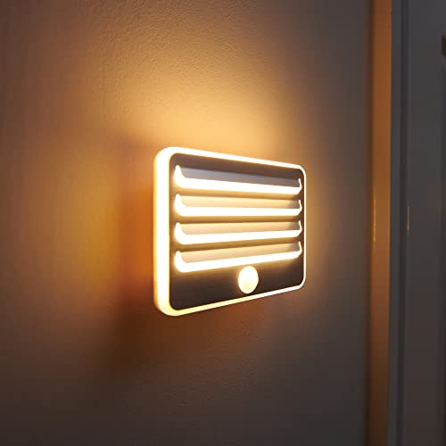 Auraglow Bewegungsmelder LED Nachtlichter, kabellos, batteriebetrieben, PIR Weiche warme Wandleuchte für Flur, Treppe, Kleiderschrank - 3er Set von Auraglow
