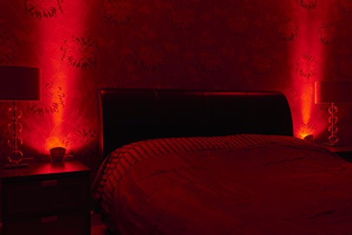 Auraglow Plugin GU10 Spotlight Deckenfluter Wandwaschleuchte Steckdose Lampe mit rotem schmalem Strahl LED Birne von Auraglow