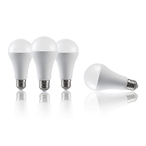 Auraglow Super Helle 16w LED E27 Schraube Glühbirne, Warmweiß, 3000K - 1521 Lumen - 100W EQV - dimmbar - vier Pack von Auraglow