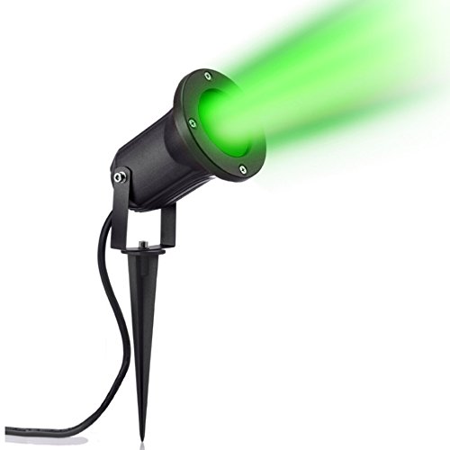 Auraglow Tiefe Einbau Garten Spike Licht GU10 Halter IP65 Außenwandfluter - Grün - Doppelpack von Auraglow
