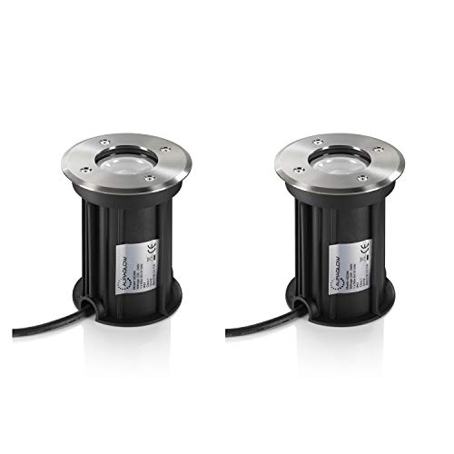 Auraglow Tiefe vertiefte GU10 Halter Garten Boden Pfad Deck Licht IP67 Auffahrt Außen Uplighter - Doppelpack Auraglow Tiefe vertiefte GU10 Halter Garten Boden Pfad Deck Licht IP67 Auffahrt Außen Uplighter - Doppelpack von Auraglow