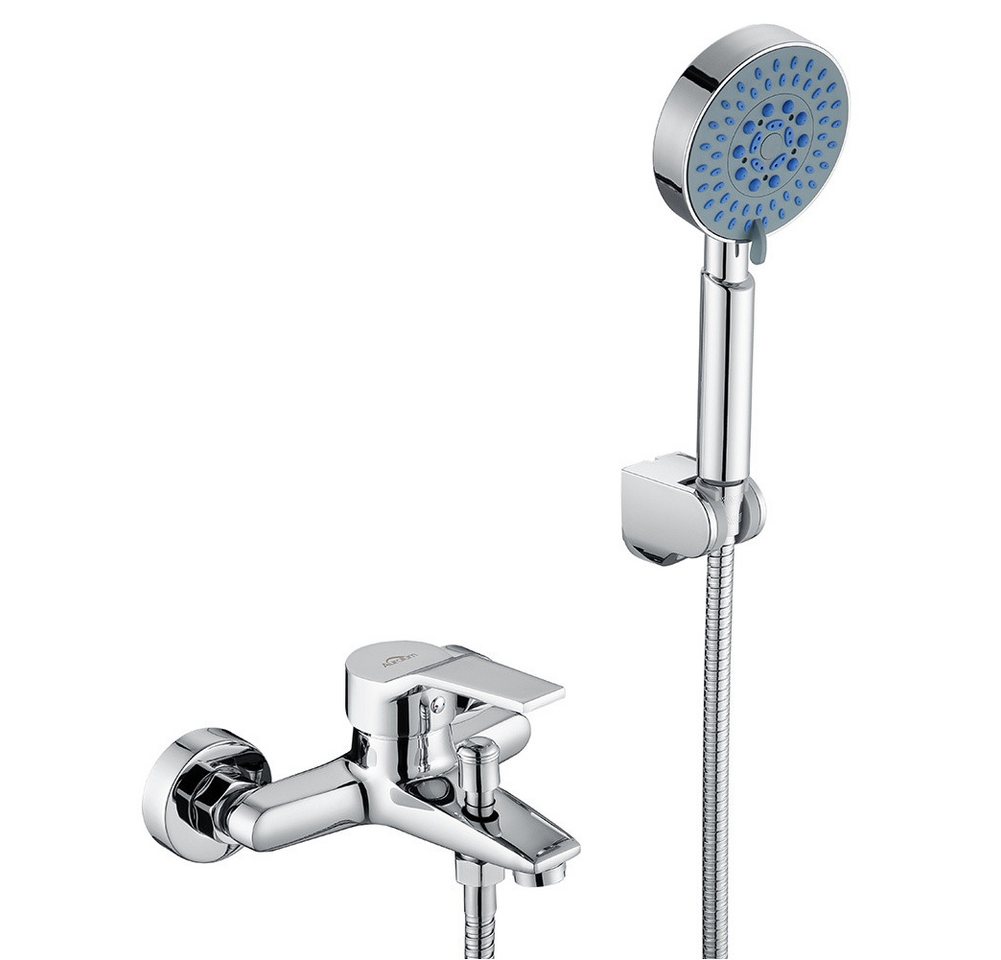 Auralum Max Brausegarnitur Badewannenarmatur Duschset Wasserhahn Bad Duscharmatur Duschschlach, 5 Strahlart(en), mit Duschkopf Handbrause von Auralum Max