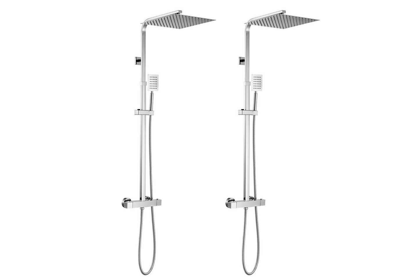 Auralum Max Duschsystem 2x Edelstahl Thermostat Regendusche Duschset 30*30cm Regenduschkopf, Duscharmatur Duschsäule Dusche Auralum Max Duschsystem 2x Edelstahl Thermostat Regendusche Duschset 30*30cm Regenduschkopf, Duscharmatur Duschsäule Dusche von Auralum Max