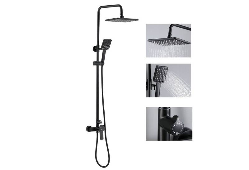 Auralum Max Duschsystem Brausegarnitur Duschsystem Höhe 120 cm Verstellbar mit Handbrause von Auralum Max