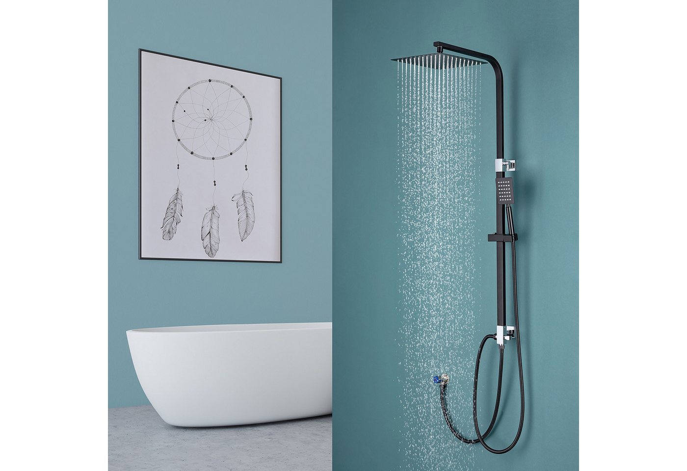 Auralum Max Duschsystem Edelstahl Regendusche Duschset Massage Duschpaneel mit Handbrause Auralum Max Duschsystem Edelstahl Regendusche Duschset Massage Duschpaneel mit Handbrause von Auralum Max