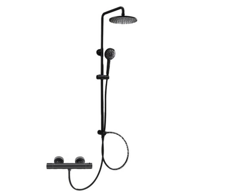 Auralum Max Duschsystem Handbrause mit Duschsäule Thermostat Duscharmatur, Höhe 111.4 cm, 2 Strahlart(en), Dusche brausegarnitur duschsystem edelstahl von Auralum Max