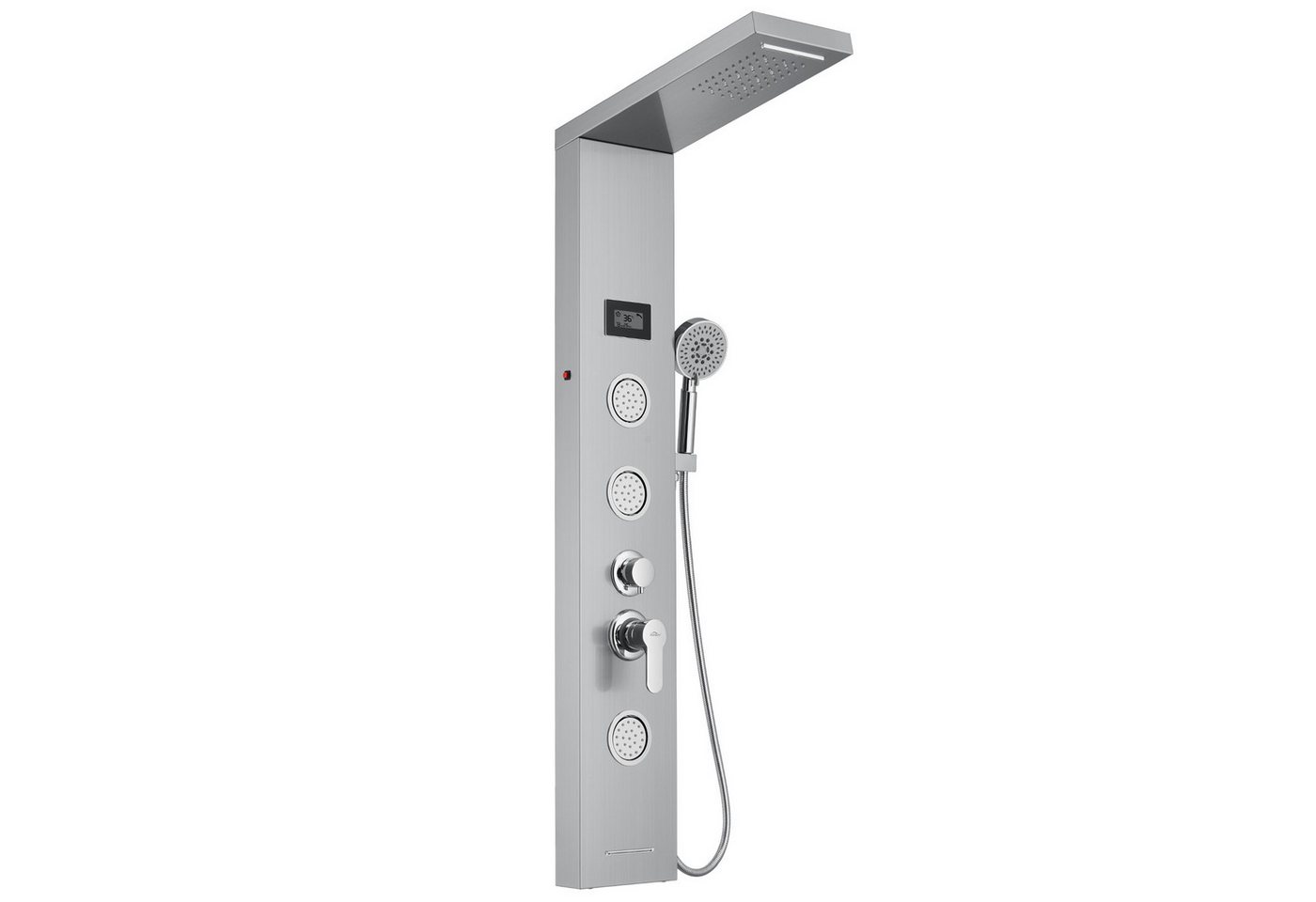 Auralum Max Duschsystem LED Duschpaneel Regendusche Edelstahl Duschset 5 Wasserausgabemodi, mit Handbrause und Wassertemperatur Display Auralum Max Duschsystem LED Duschpaneel Regendusche Edelstahl Duschset 5 Wasserausgabemodi, mit Handbrause und Wassertemperatur Display von Auralum Max
