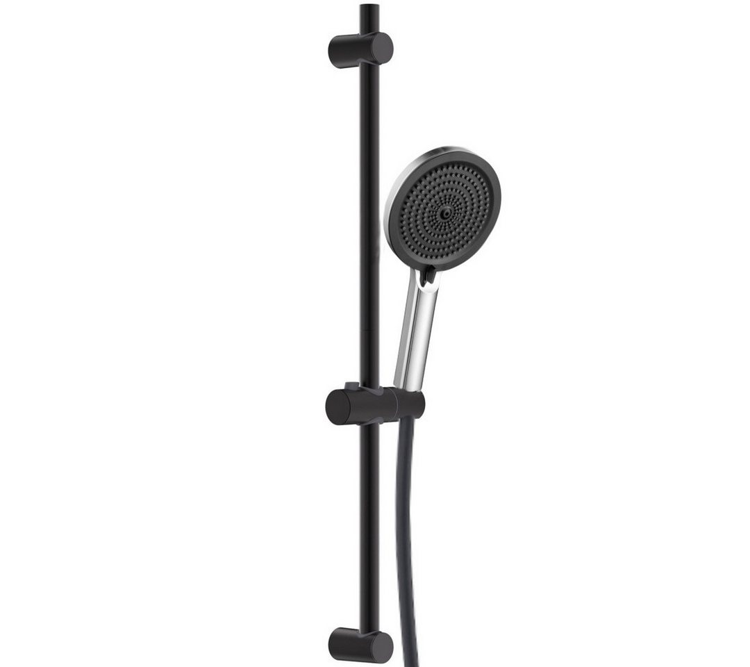 Auralum Max Duschsystem für badewanne duschsystem schwarz Duschset Edelstahl Duschstange, Höhe 57 cm, 1 Strahlart(en), mit Handbrause,ohne Wasserhahn, höhenverstellbar von Auralum Max