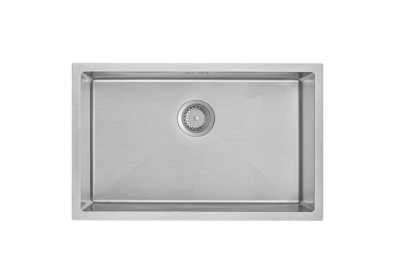 Auralum Max Edelstahlspüle XL Küchenspüle Spülbecken 70x44 cm Einbauspüle Unterbau-Spülbecken, mit Abtropffläche, für ab 80 cm Küchenschrank von Auralum Max